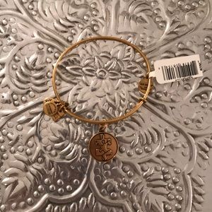 Alex and Ani Autism Awareness gold bangle
